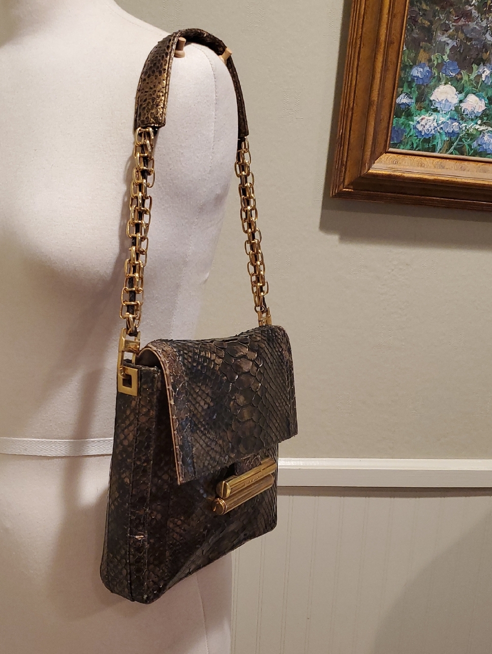 Devi Kroell Real Python Shoulder Bag - Picture 5 of 16
